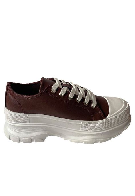 Zapatilla Ecocuero ZAY71 Burdeo-0