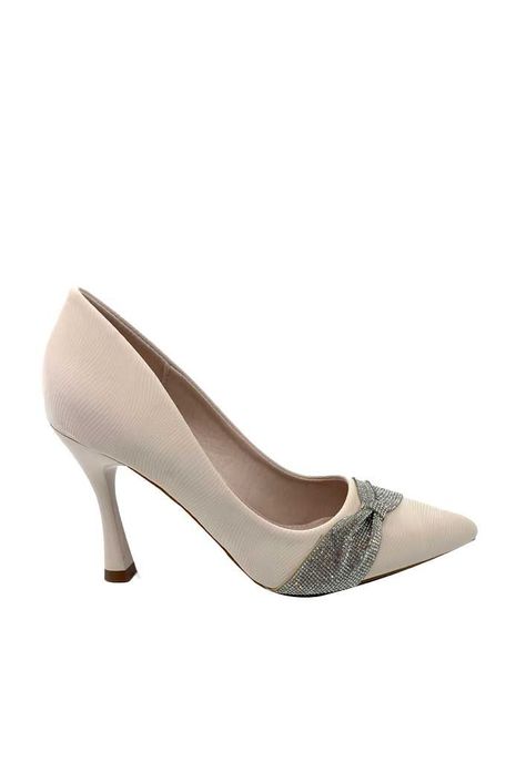 Zapato de taco Ecocuero ZB013 Beige-0