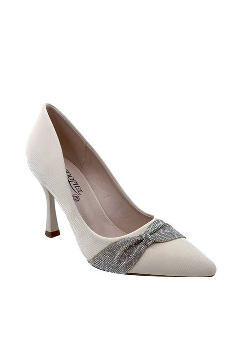 Zapato de taco Ecocuero ZB013 Beige-1