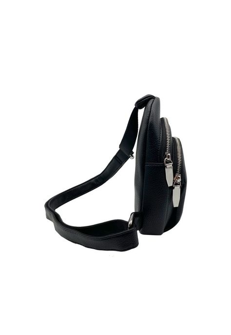 Bandolera Ecocuero Negro CRU36-1