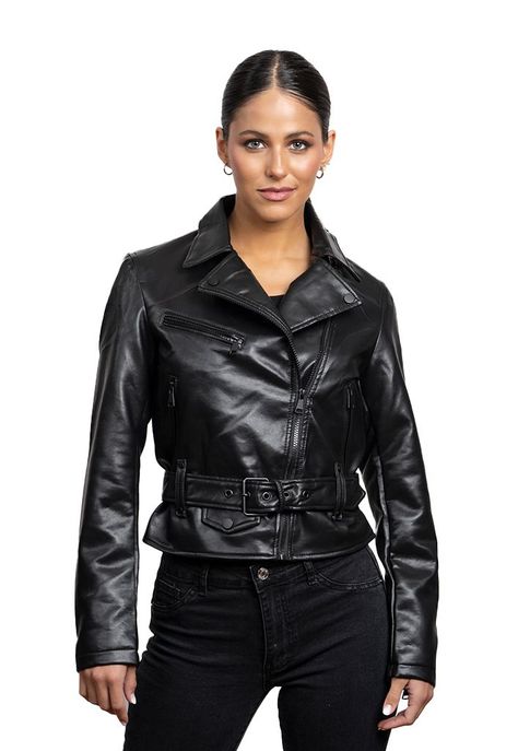Chaqueta CHG82 Ecocuero Negro-0