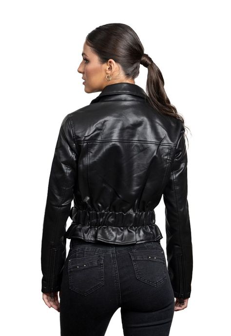 Chaqueta CHG82 Ecocuero Negro-2