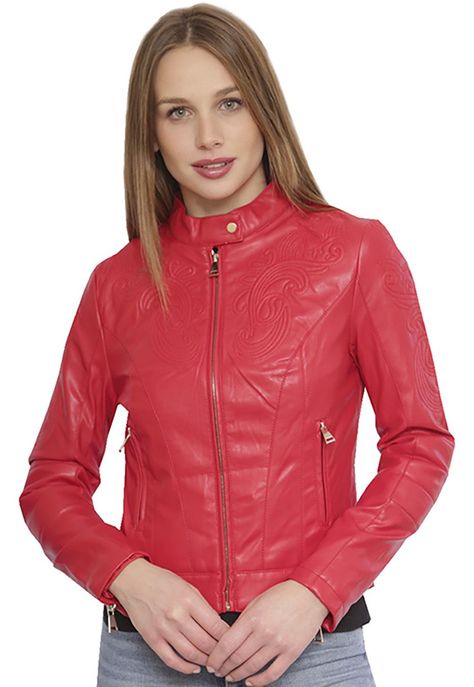 Chaqueta Ecocuero CHG07 Rojo-0