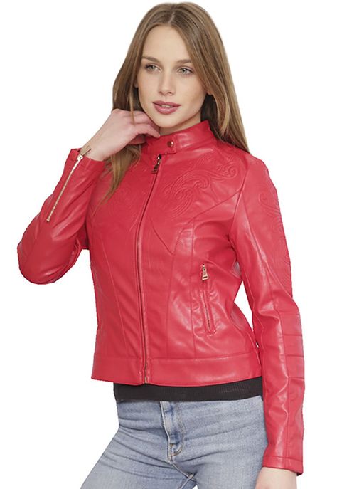 Chaqueta Ecocuero CHG07 Rojo-1