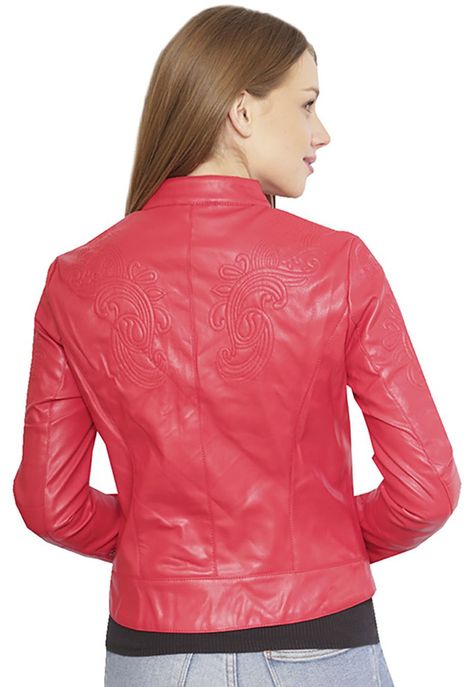 Chaqueta Ecocuero CHG07 Rojo-2