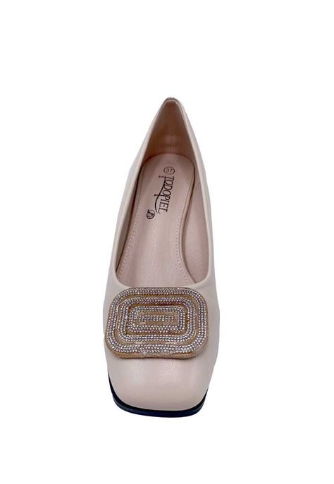 Zapato de taco Ecocuero ZB012 Beige-2
