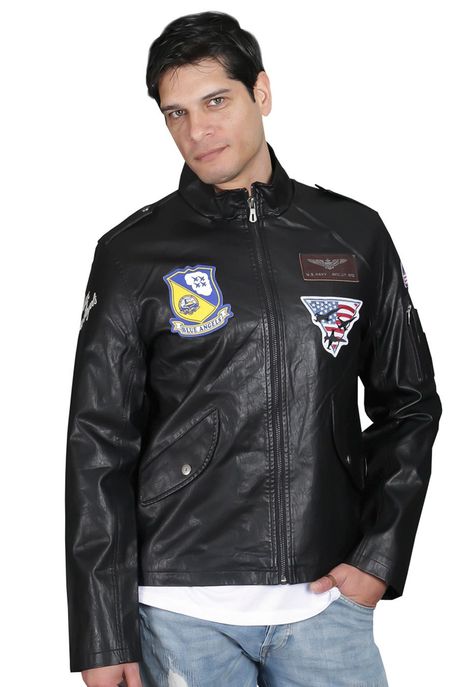 Chaqueta Ecocuero CHG46 Negro-2