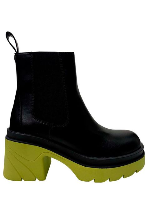 Botin Ecocuero ZAZ60 Negro Amarillo-0