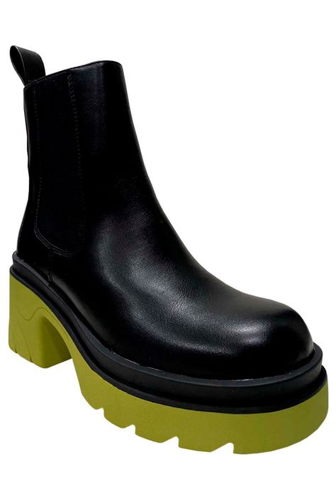 Botin Ecocuero ZAZ60 Negro Amarillo-1