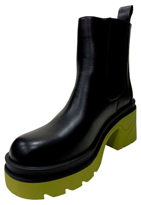 Botin Ecocuero ZAZ60 Negro Amarillo-3