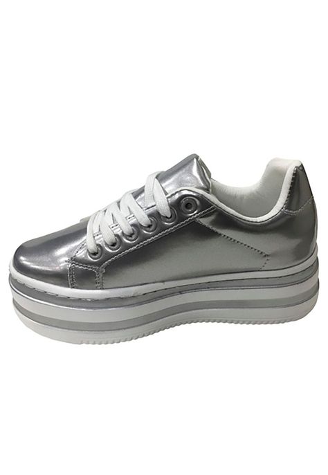 Zapatilla Ecocuero  ZAX44 Plata-4