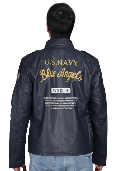 Chaqueta Ecocuero CHG46 Navy-1