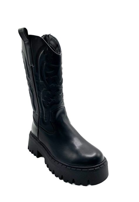 Bota ZAZ88 Ecocuero Negro-1