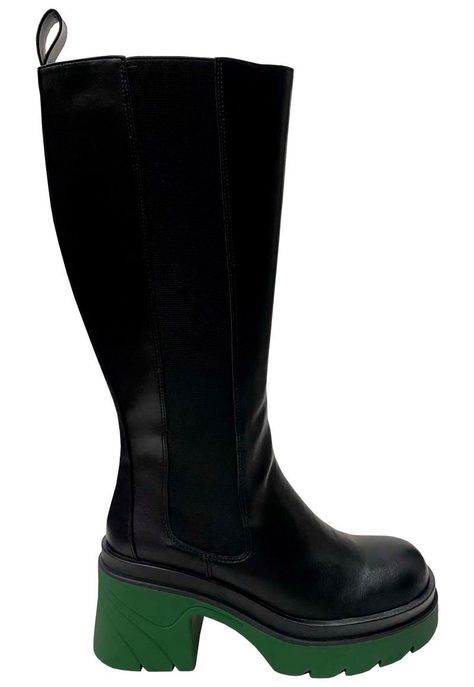 Bota Ecocuero ZAZ66 Negro Verde-0