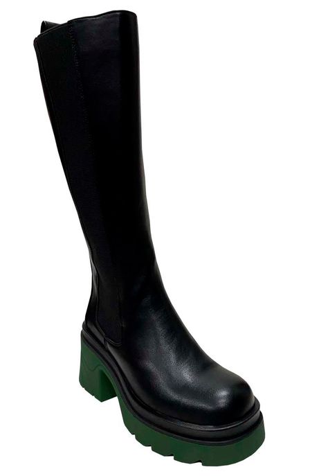 Bota Ecocuero ZAZ66 Negro Verde-1