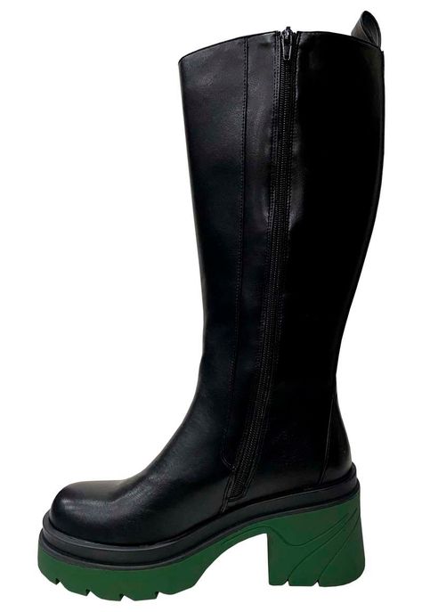 Bota Ecocuero ZAZ66 Negro Verde-4