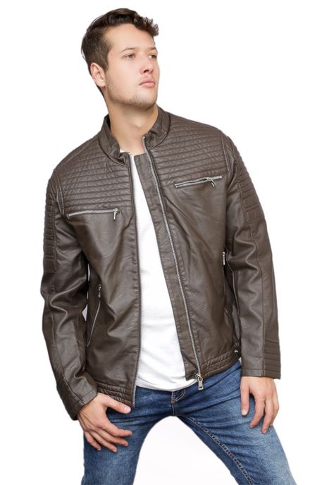 Chaqueta Ecocuero  CHF79 Café-0
