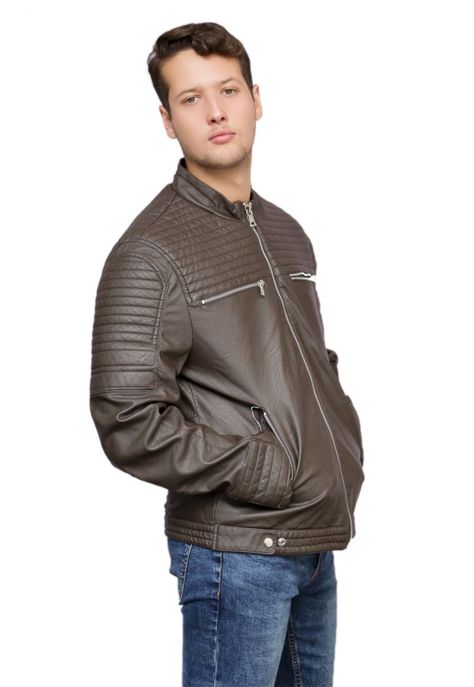 Chaqueta Ecocuero  CHF79 Café-1