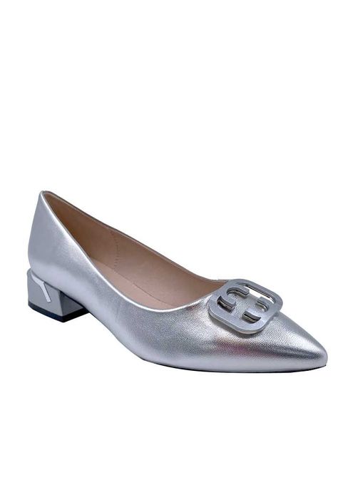 Zapato de taco Ecocuero ZB011 Plata-1
