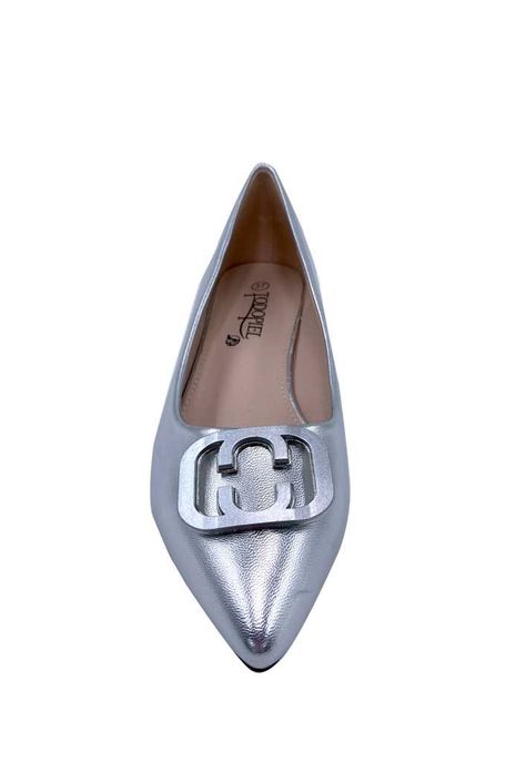 Zapato de taco Ecocuero ZB011 Plata-2
