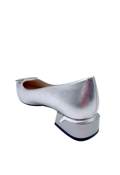 Zapato de taco Ecocuero ZB011 Plata-4