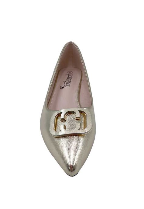 Zapato de taco Ecocuero ZB011 Dorado-2