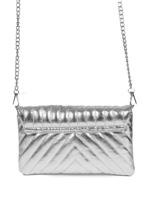 Cartera de fiesta CRX35 Plata Ecocuero-1