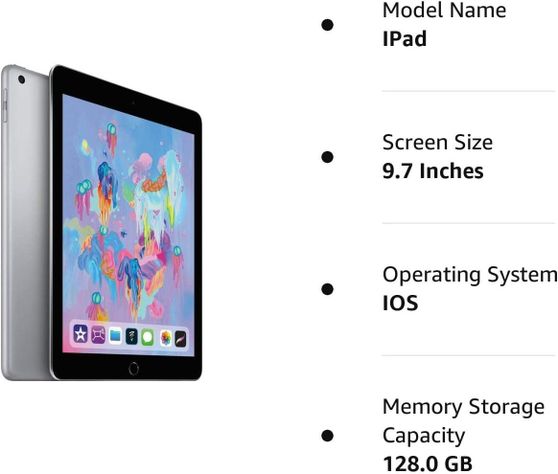 IPAD 6th generation 9.7" WIFI 128GB 2018 - Space Gray Reacondicionado Grado A-2
