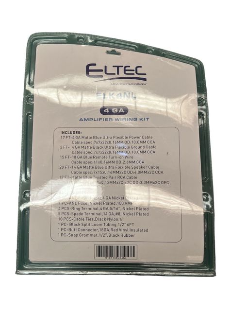Kit De Cables Instalación Eltec De 4 Gauge Fusible 100Amp-1