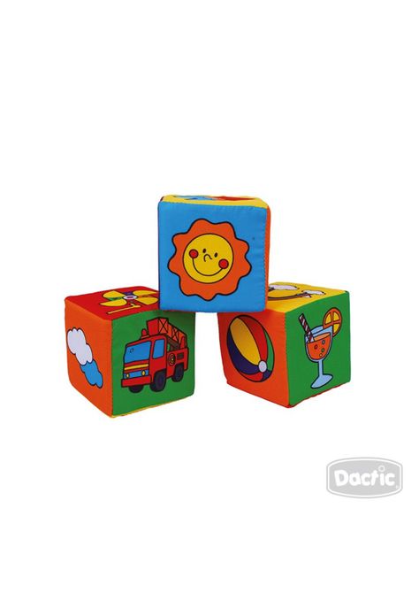 Set x 3 Cubos de Tela Interactivos Cascabel Bebe Dactic-1