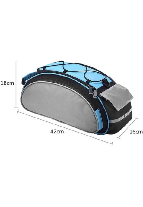 Bolso Parrilla Para Bicicleta Roswheel Azul-3