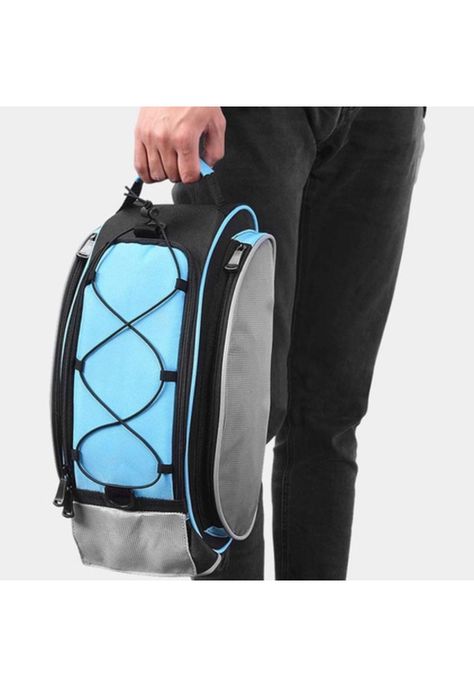 Bolso Parrilla Para Bicicleta Roswheel Azul-4