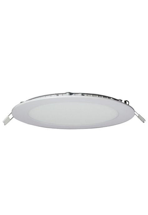 Panel LED empotrado redondo de 18W, luz día 6500K-0
