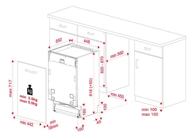 Lavavajillas Teka 10 Cubiertos Integrable Empotrable Dfi 44700-8
