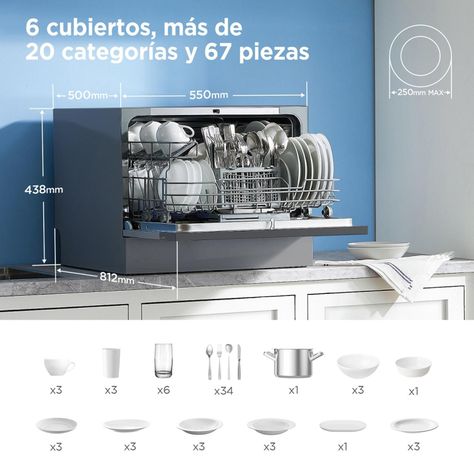 Lavavajilla 6 Cubiertos Mdwtf0602Ms Midea-8