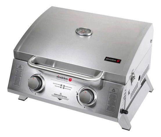 Parrilla A Gas Sindelen 2 Quemadores Pgm-2qin Inox-1