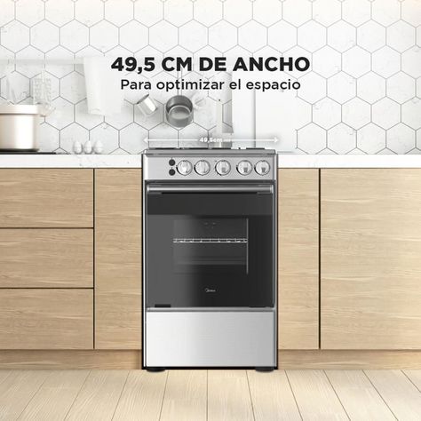 Cocina A Gas 4 Quemadores Mcg-4Qsg20Ns Midea-4