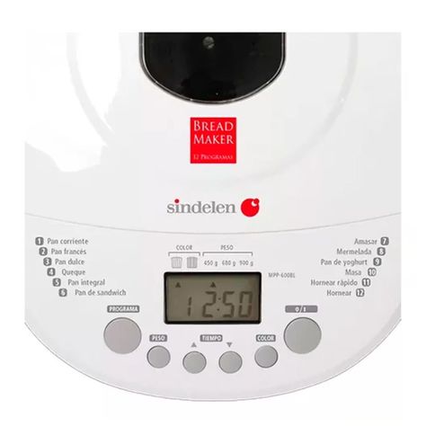 Maquina Para Hacer Pan Sindelen Mpp-600 Bl-1