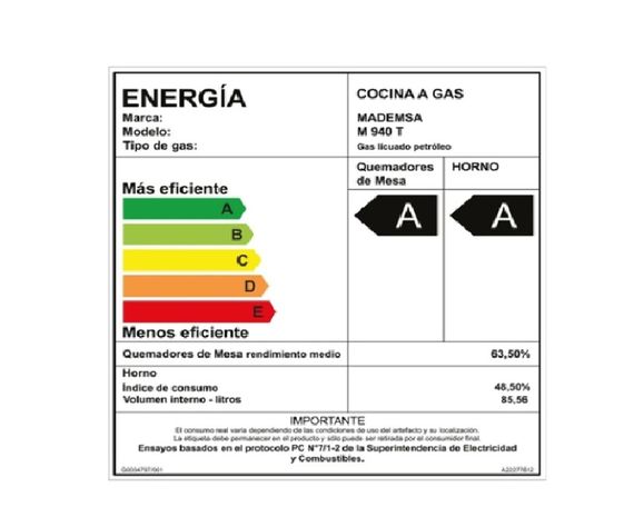 Cocina 5 Quemadores Mademsa M 940 T-5