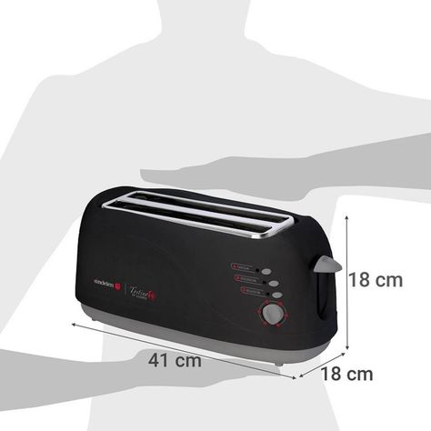 Tostador Sindelen 1300 W 4 Rebanadas-3