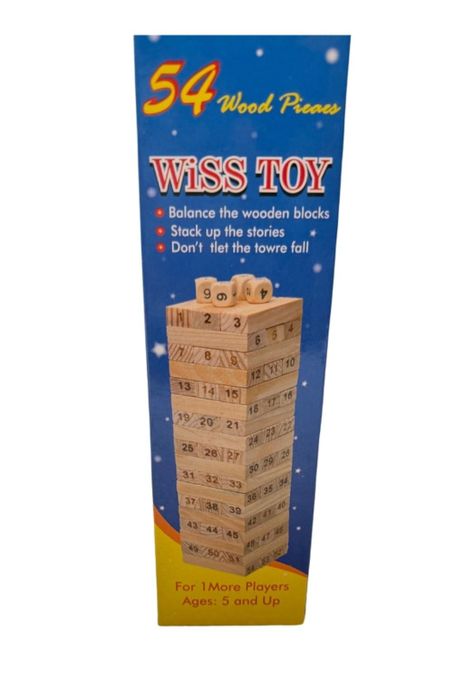Juego De Mesa Yenga De Madera 54 Piezas-0