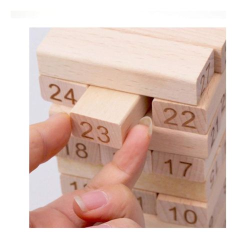Juego De Mesa Yenga De Madera 54 Piezas-2