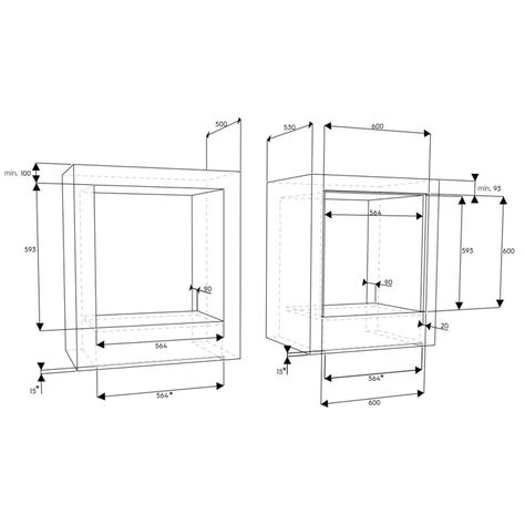 Horno Empotrable Eléctrico Fensa Fhe 1130 M 52l Negro 220v-7