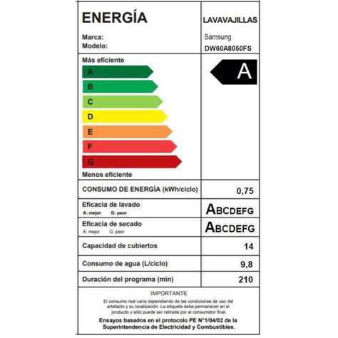 Lavavajillas Samsung Smartthings 14 Cubiertas DW60A8050FS-5