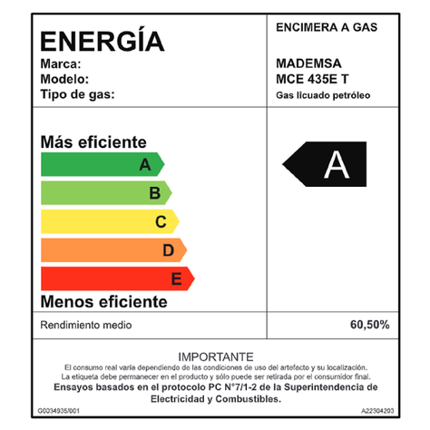 Encimera a gas 4 platos Mademsa mce 435e t inox-6