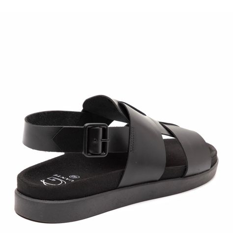 Sandalia Semi Abierta  Berna  Guante  Negro  0035498-3