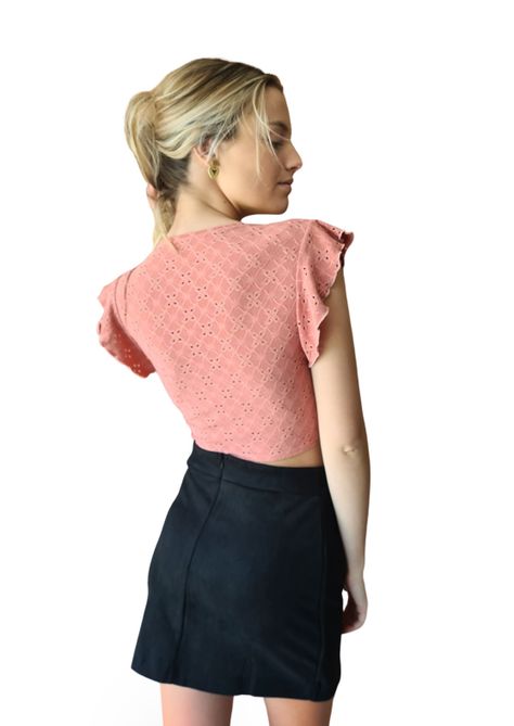 Polera Broderie MLK Rosa Mujer-2