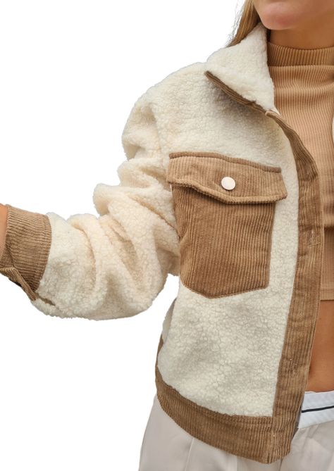Chaqueta MLK Sherpa Crema Mujer -3