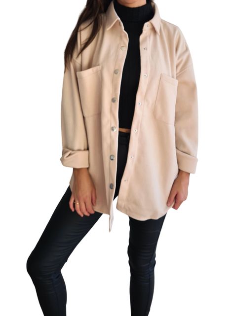 Chaqueta  Oversize MLK  Beige Mujer-1