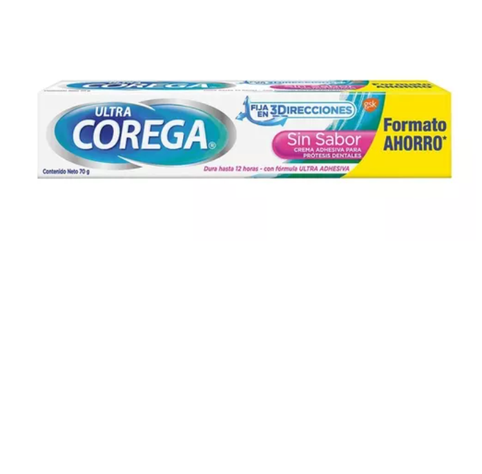 Adhesivo Dental Corega Ultra  Crema Sin Sabor 70g-0